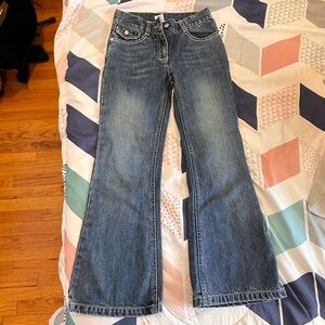 Gymboree Flare Denim Jeans cotton girls size 8 pants wide bell bottom